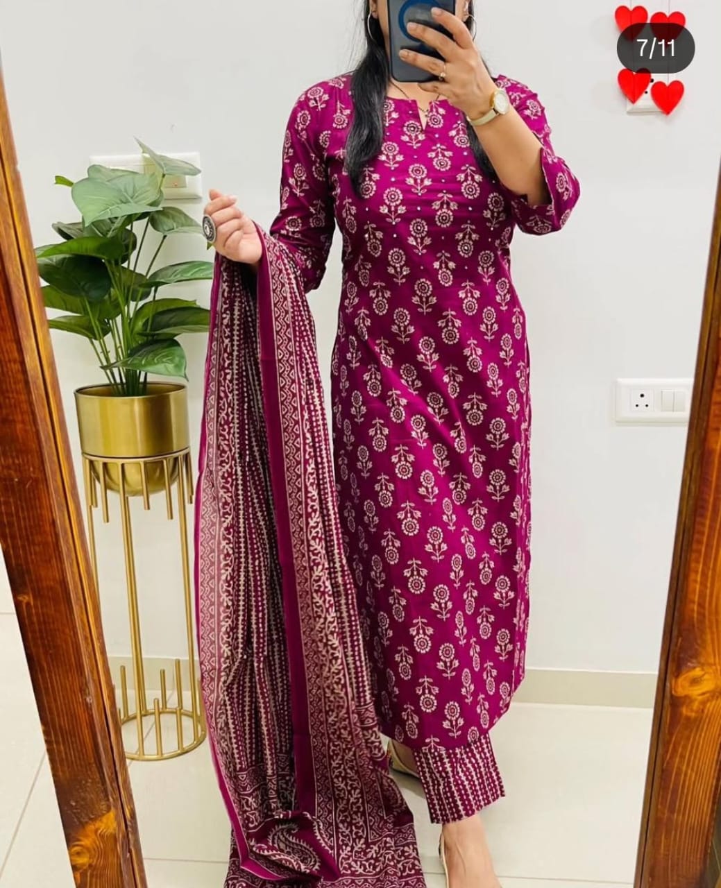 👗 Beautiful Cottan Kurtis pent with Mulmal duptta 👗