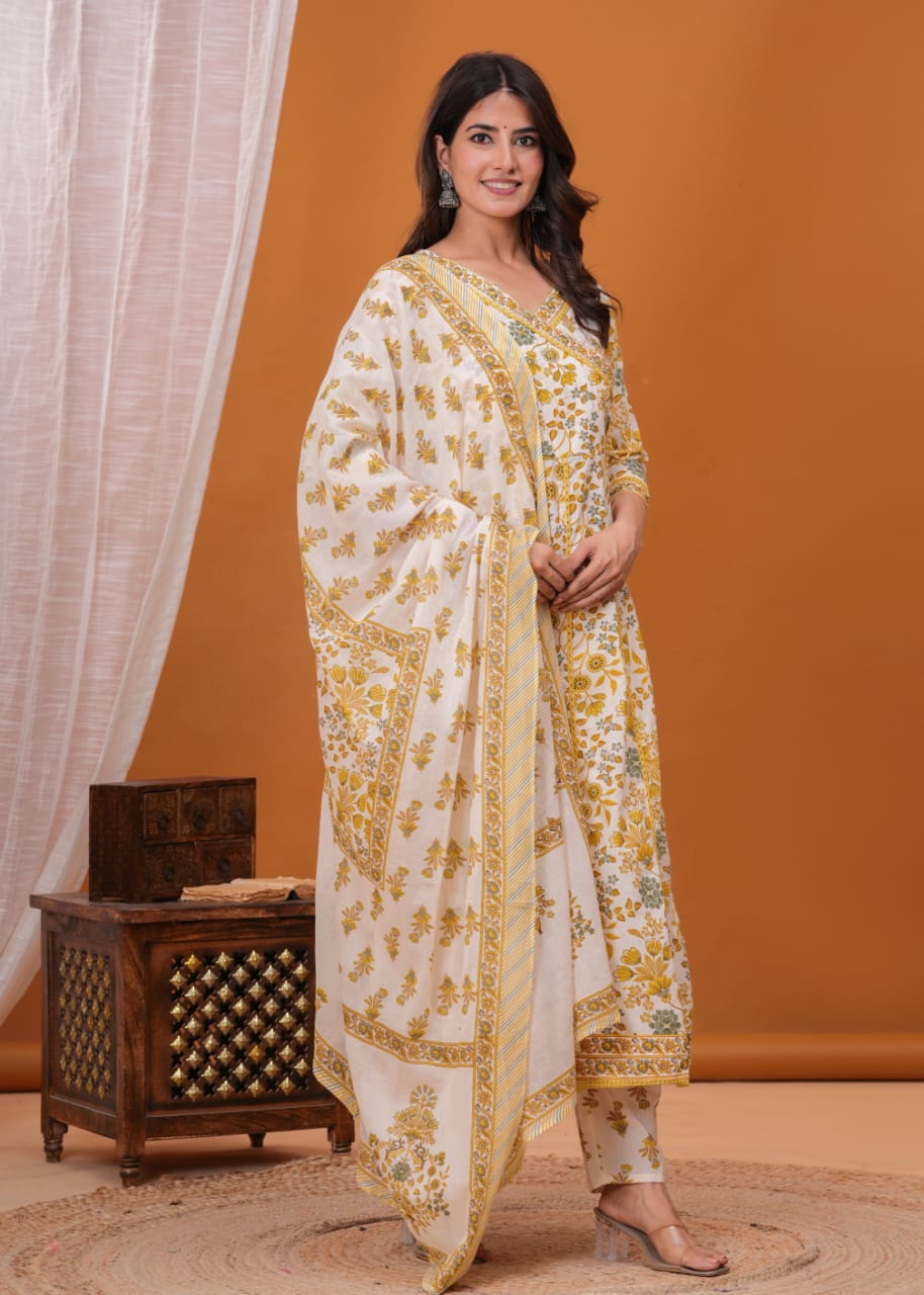 New Anarkali kurta set with new style parrten